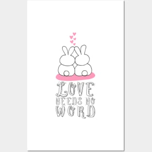 'Love Needs No Words' Autism Awareness Shirt Posters and Art